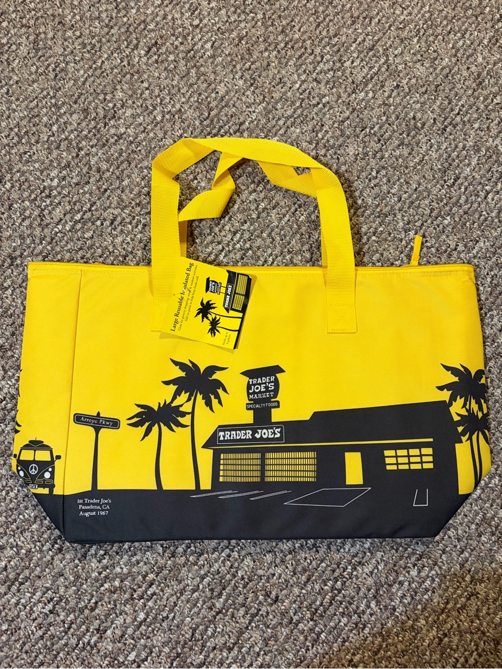Trader Joe's Yellow large insulated cooler bag